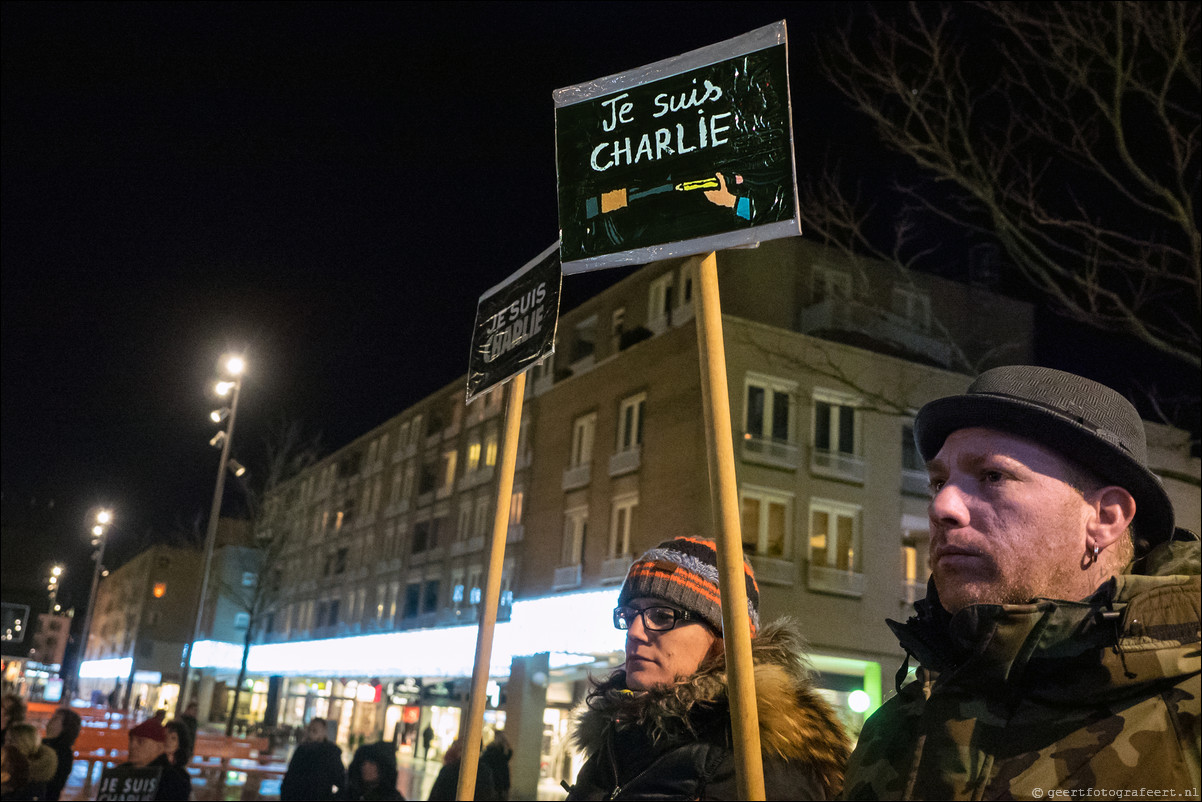 Charlie Hebdo Herdenking in Almere