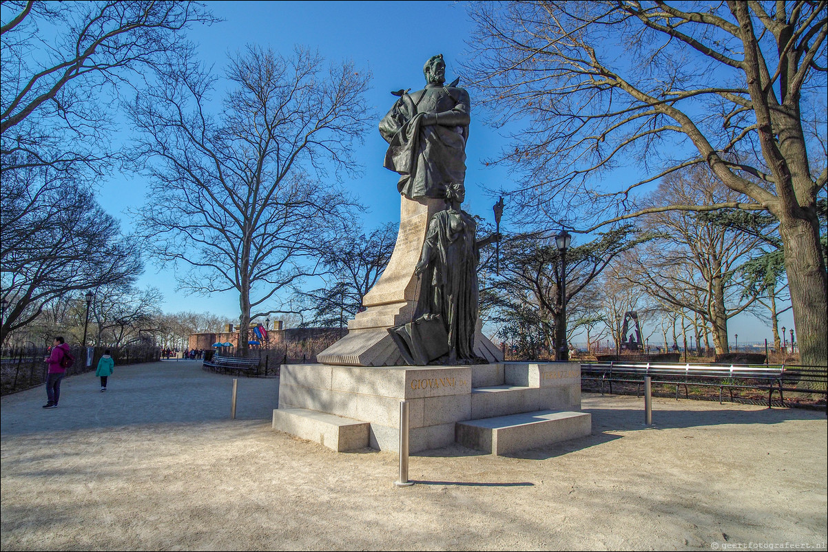 New York Battery Park Verrazzano monument