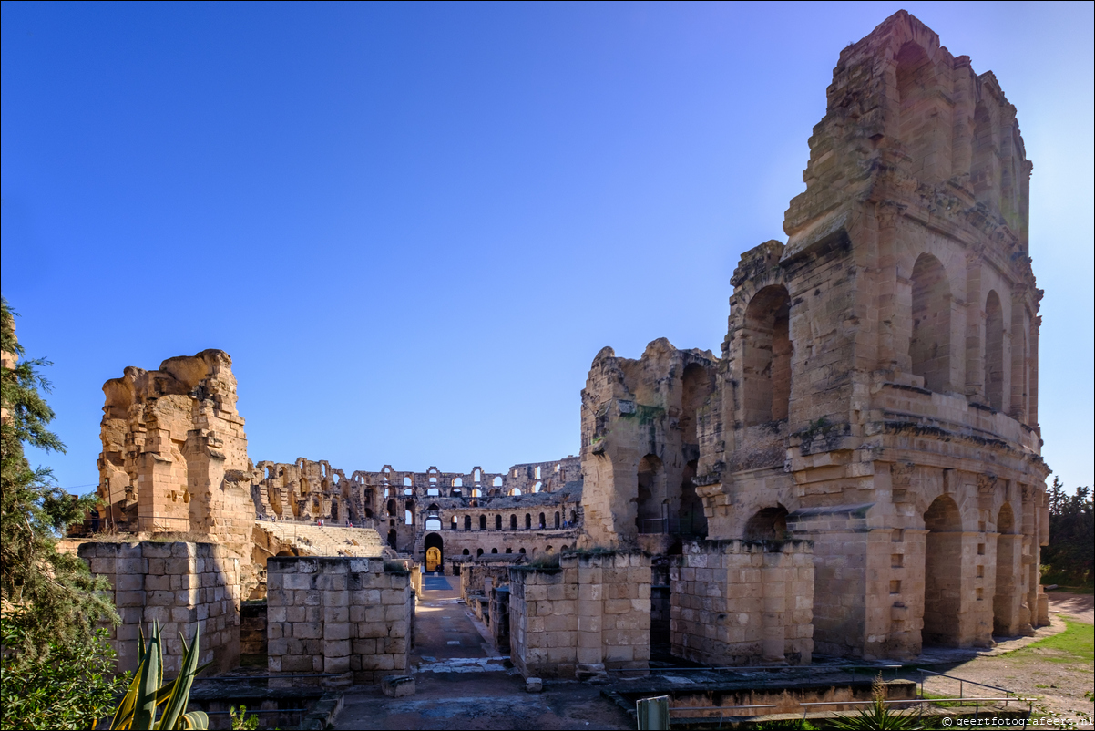 Tunesie Amfitheater van El Djem / Colosseum van Thysdrus