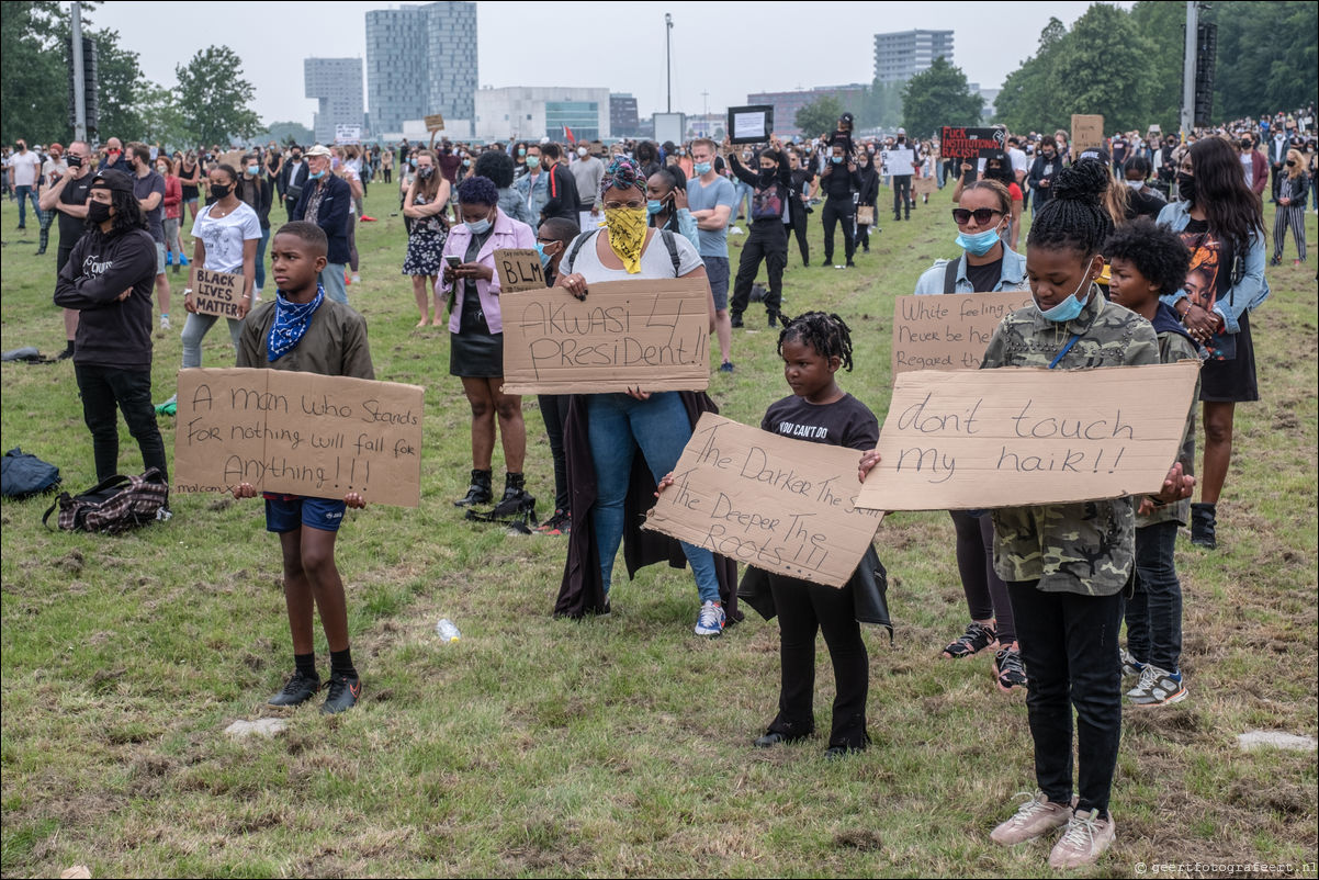 Black Lives Matter demnonstratie Almere