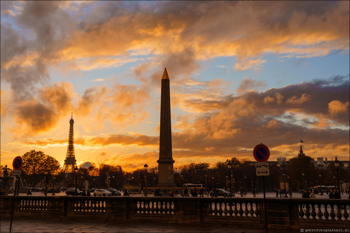 Parijs sunset