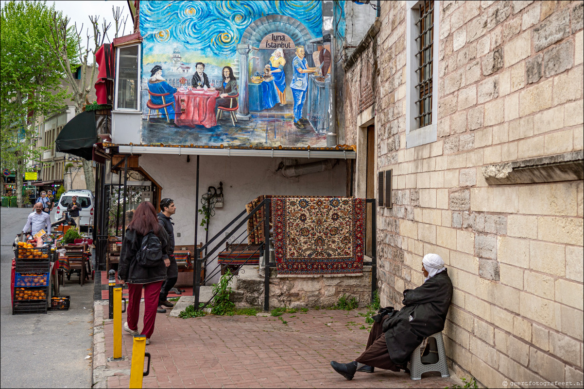 Istanbul Constantinopel huizen mural