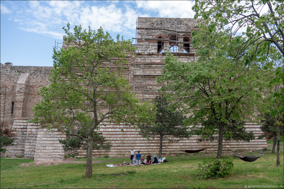 Istanbul Constantinopel Constantinople Landmuren Muur van Theodosius Theodosian Walls