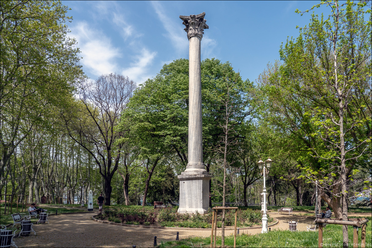 Istanbul Constantinopel Byzantium Zuil van de Goten Gulhane Park