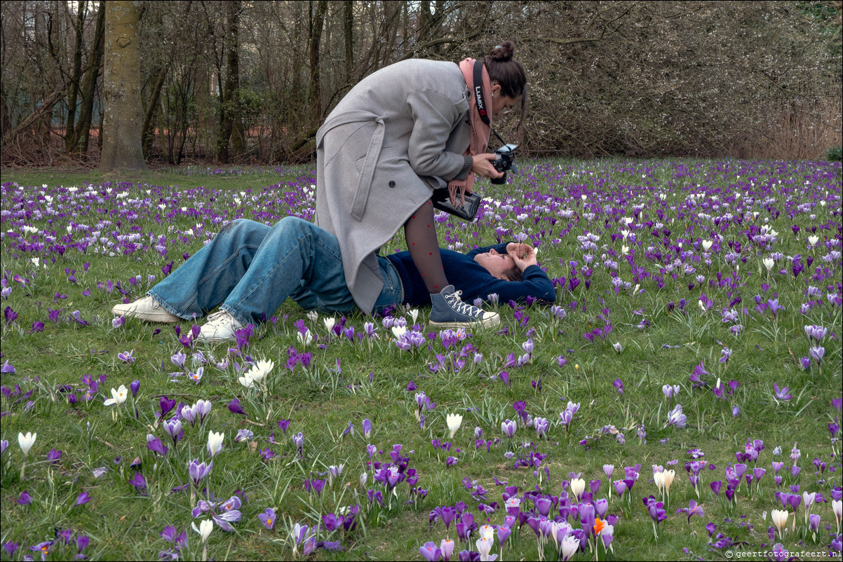 Vondelpark Amsterdam fotoshoot krokussen