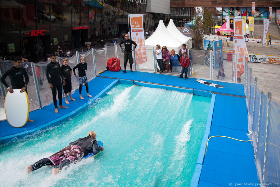 almere city beach - wave surfing