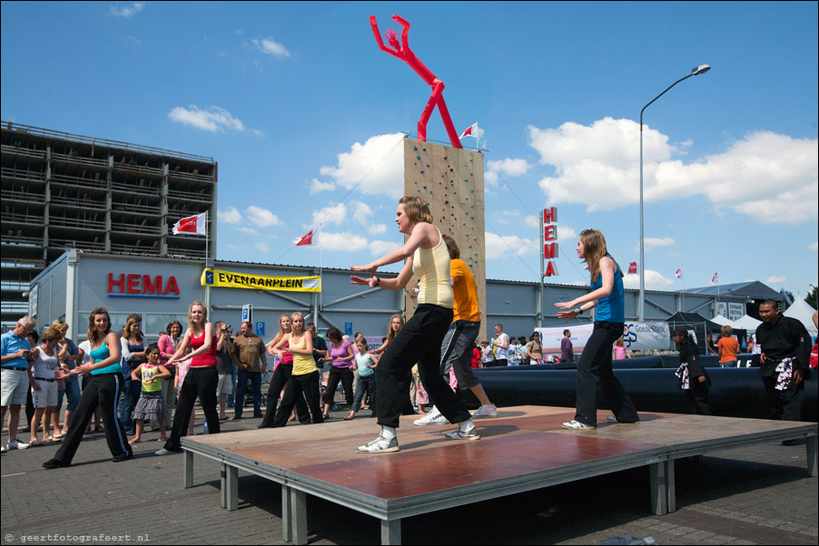 dancing giant red man