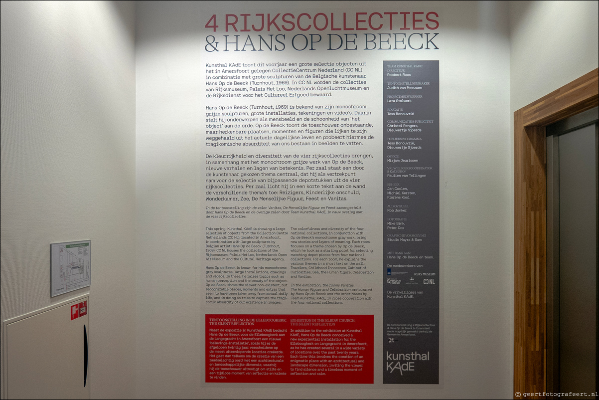 Kunsthal Kade in Amersfoort: 4 Rijkscollecties en Hans Op De Beeck
